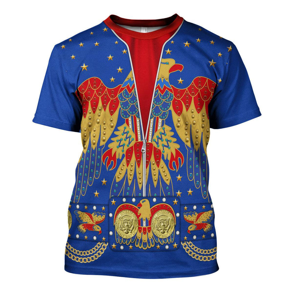 CustomsPig Elvis EAGLE Blue Costume Hoodie Sweatshirt T-Shirt Sweatpants - CustomsPig.com