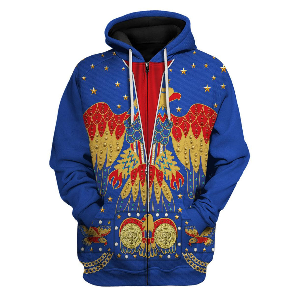 CustomsPig Elvis EAGLE Blue Costume Hoodie Sweatshirt T-Shirt Sweatpants - CustomsPig.com