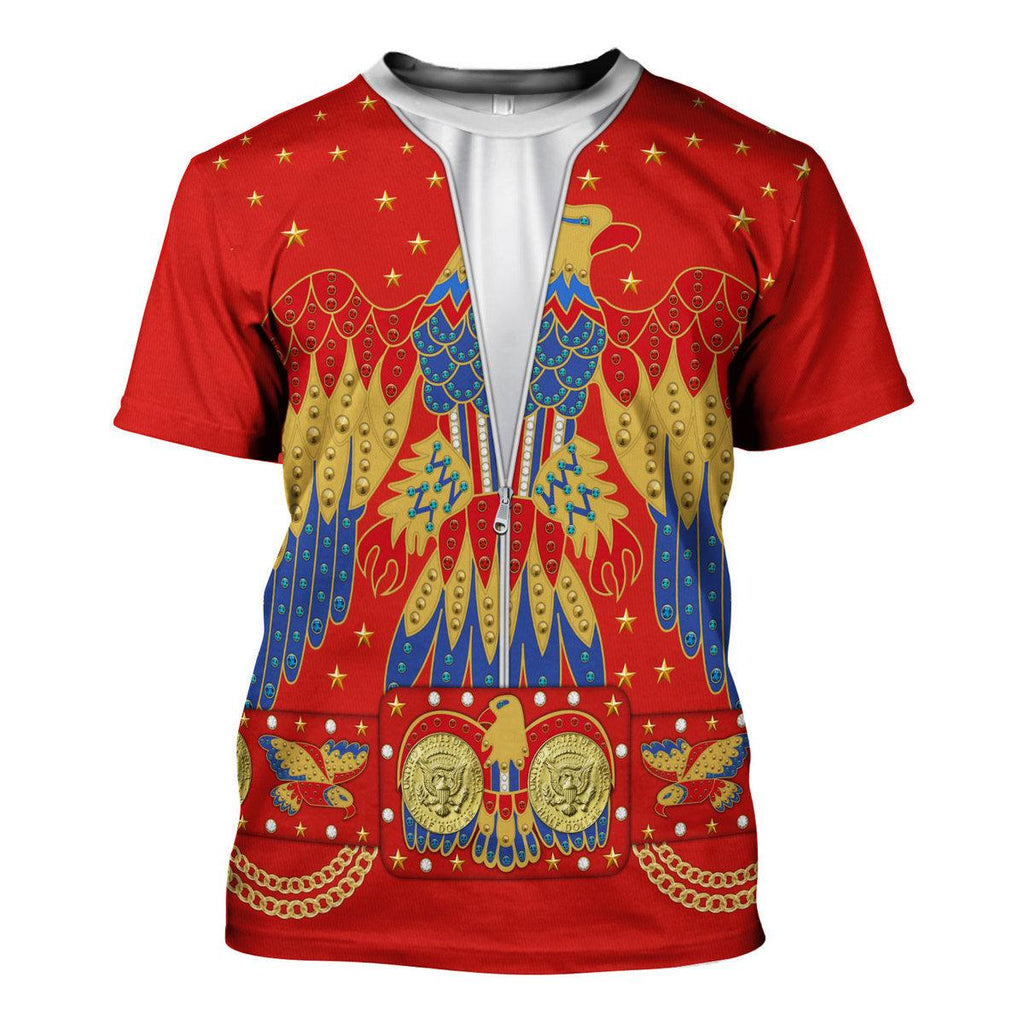 CustomsPig Elvis EAGLE Red Costume Hoodie Sweatshirt T-Shirt Sweatpants - CustomsPig.com