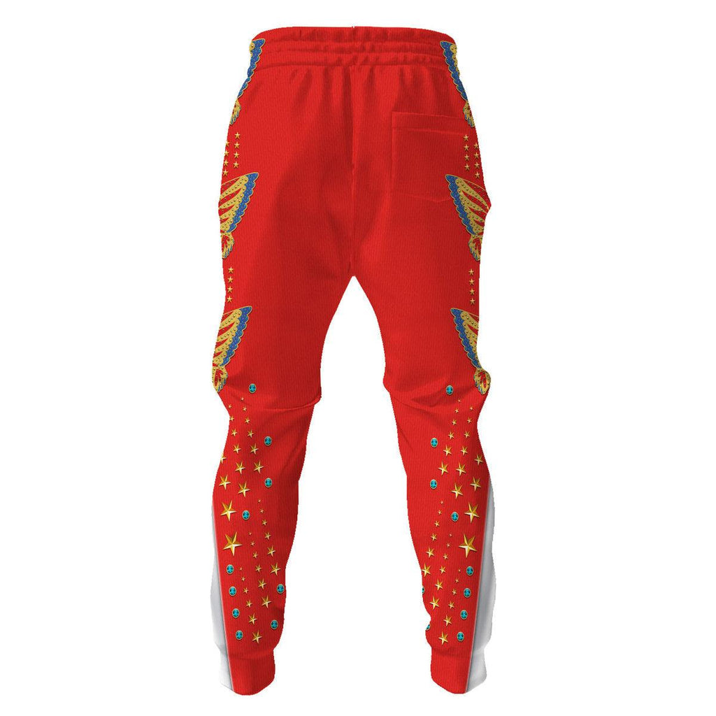 CustomsPig Elvis EAGLE Red Outfit Costume Hoodie Dress Swatpants - CustomsPig.com