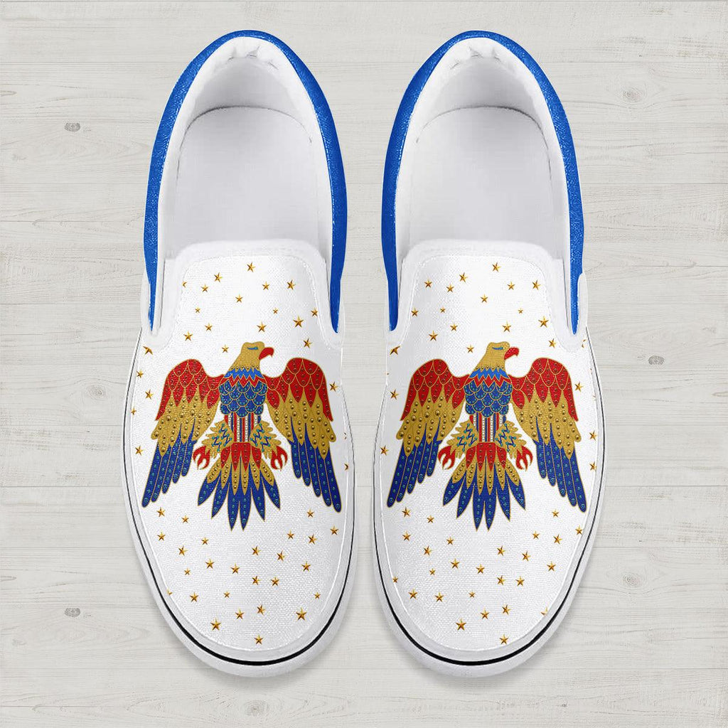 CustomsPig Elvis Eagle Slip On Shoes - CustomsPig.com