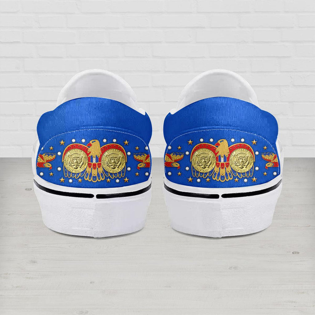 CustomsPig Elvis Eagle Slip On Shoes - CustomsPig.com