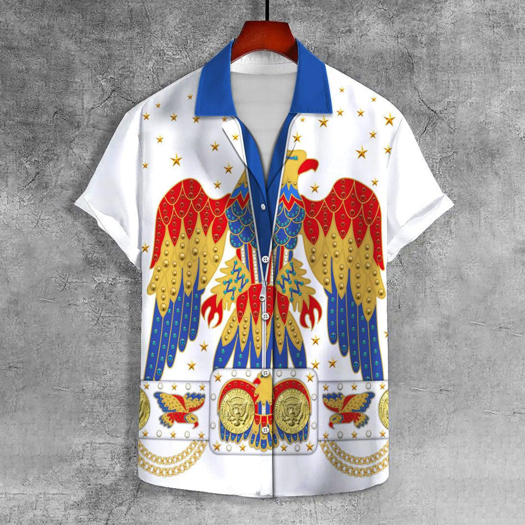 Gearhomie Elvis EAGLE UNISEX CASUAL HAWAIIAN SHIRT - Gearhomie.com