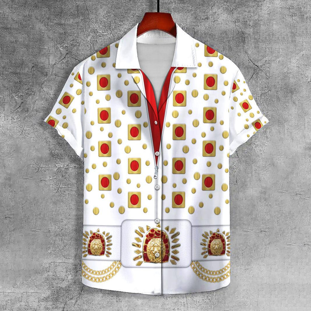 Gearhomie Elvis Eyelet UNISEX CASUAL HAWAIIAN SHIRT - Gearhomie.com