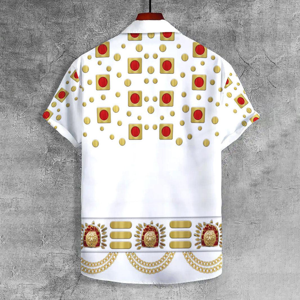 Gearhomie Elvis Eyelet UNISEX CASUAL HAWAIIAN SHIRT - Gearhomie.com