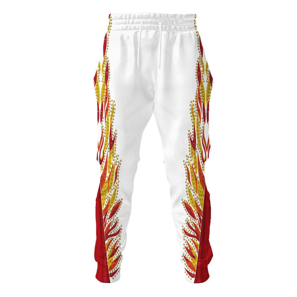 CustomsPig Elvis Flame Outfit Costume Hoodie Dress Swatpants - CustomsPig.com