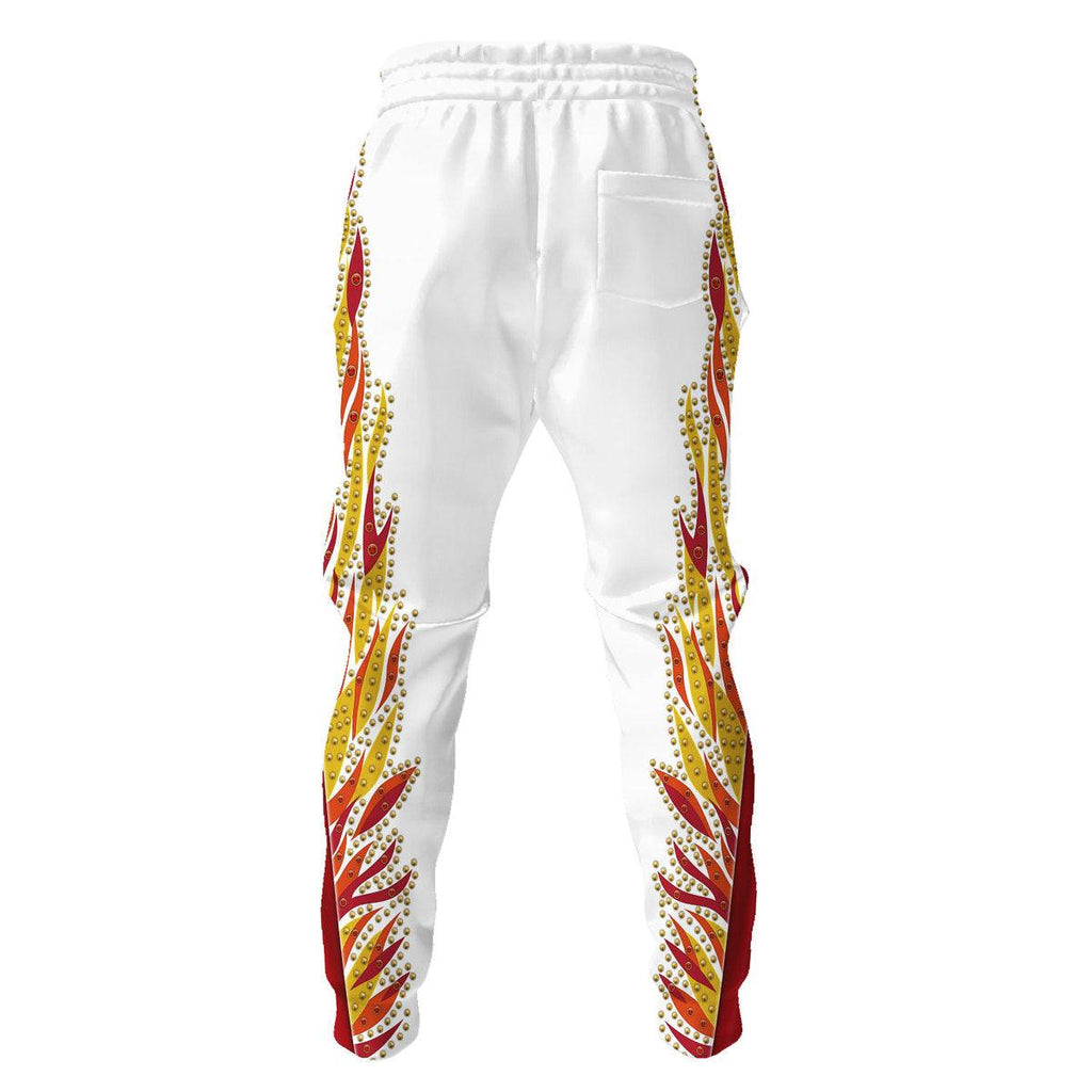 CustomsPig Elvis Flame Outfit Costume Hoodie Dress Swatpants - CustomsPig.com