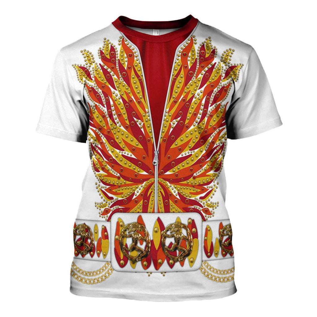 CustomsPig Elvis Flame Outfit Costume Hoodie Sweatshirt T-Shirt Sweatpants - CustomsPig.com