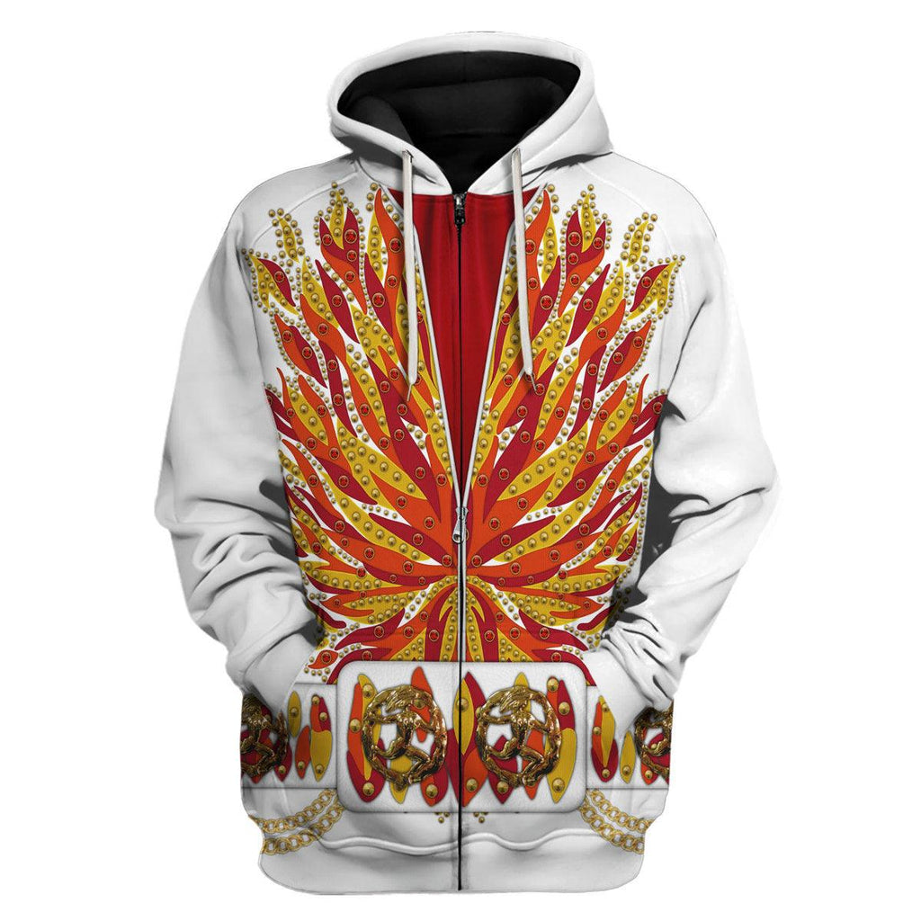 CustomsPig Elvis Flame Outfit Costume Hoodie Sweatshirt T-Shirt Sweatpants - CustomsPig.com