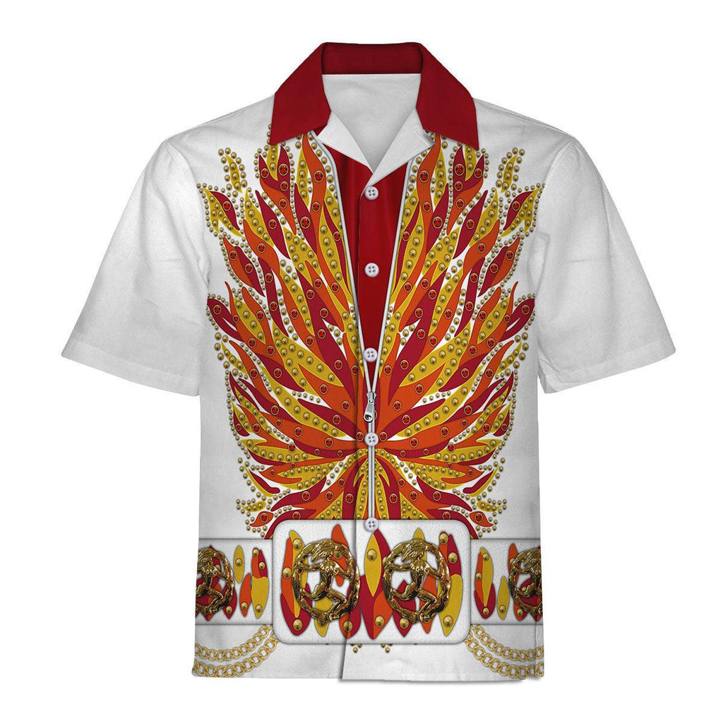 CustomsPig Elvis Flame Outfit Costume Hoodie Sweatshirt T-Shirt Sweatpants - CustomsPig.com