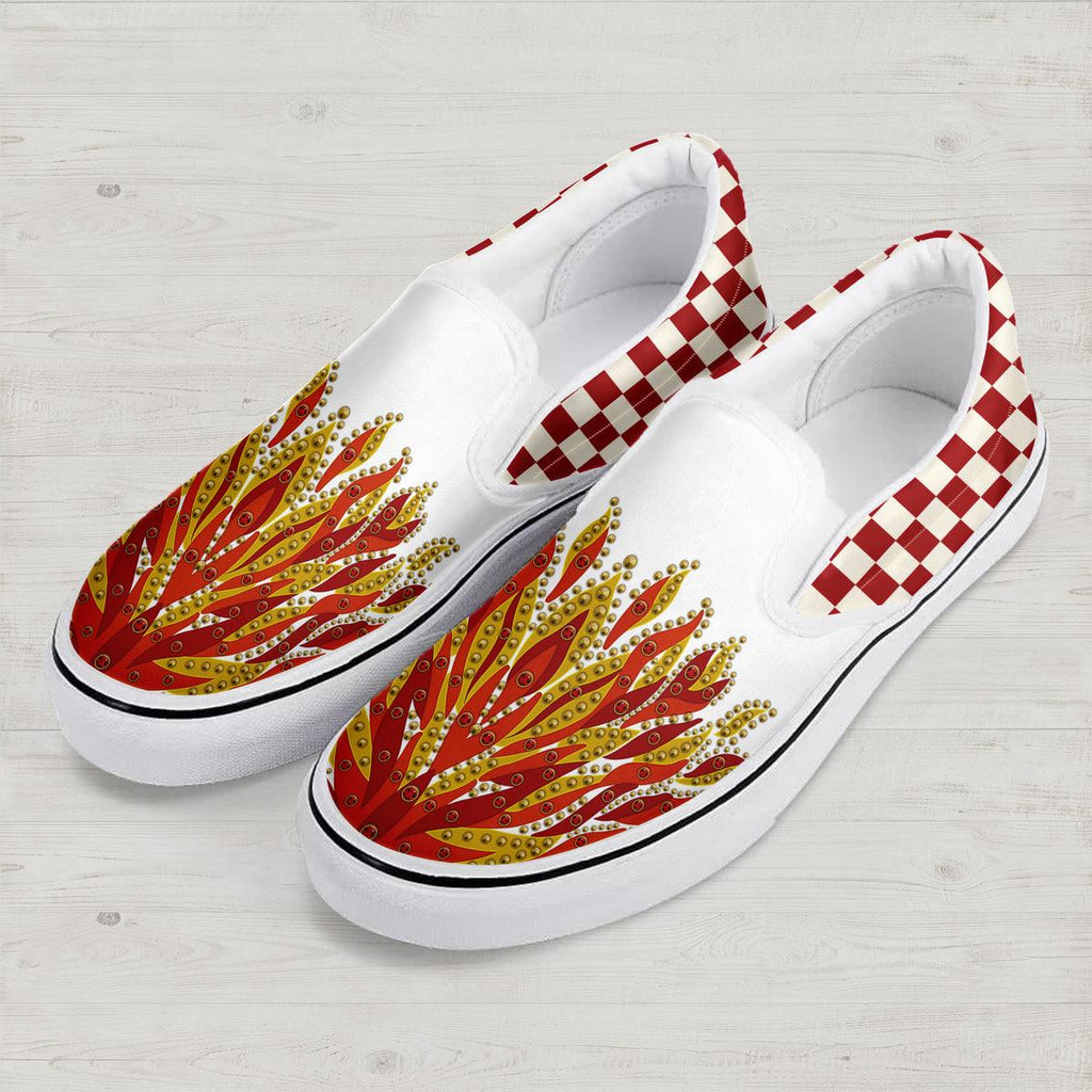 Gearhomie Elvis Flame Slip On Shoes - Gearhomie.com