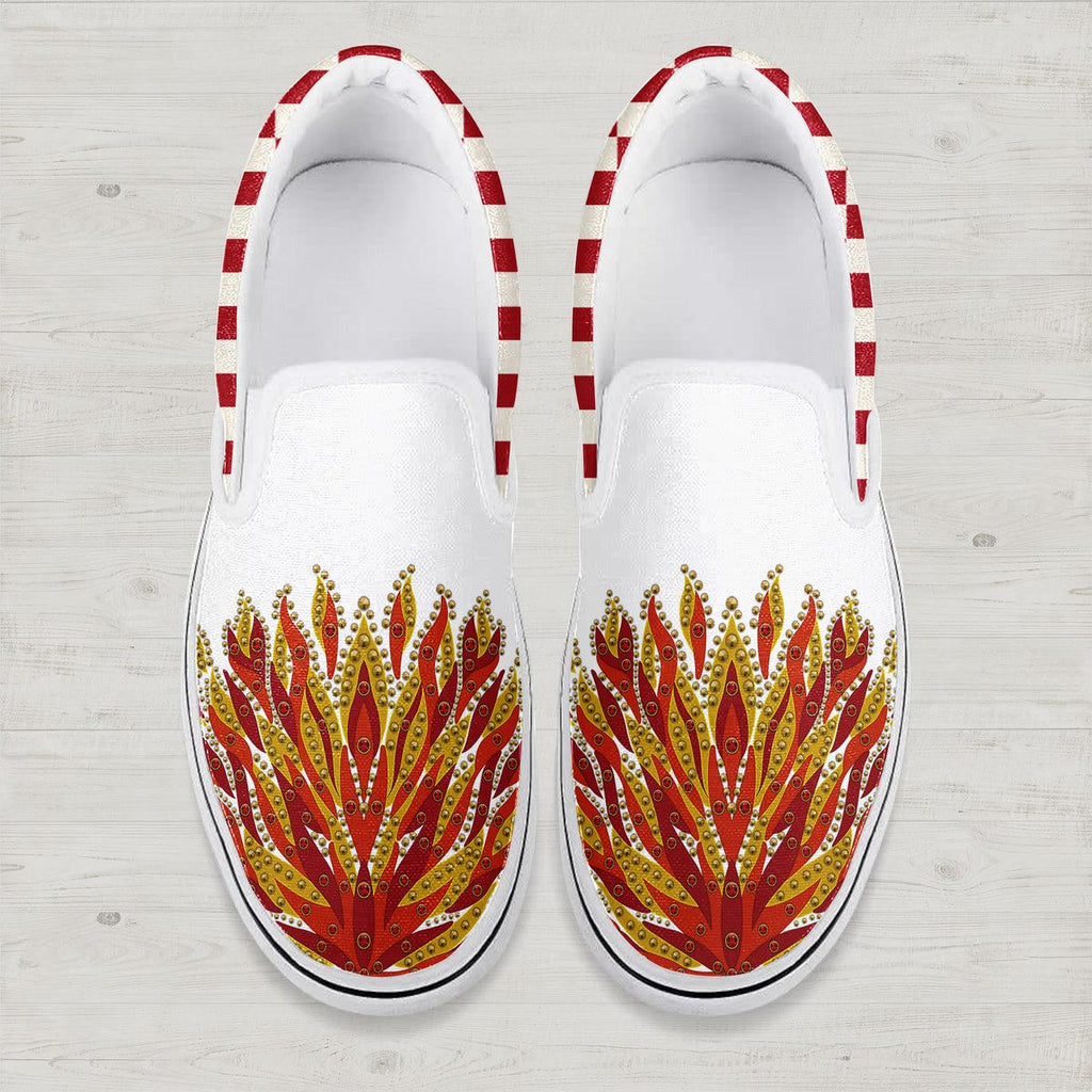 CustomsPig Elvis Flame Slip On Shoes - CustomsPig.com