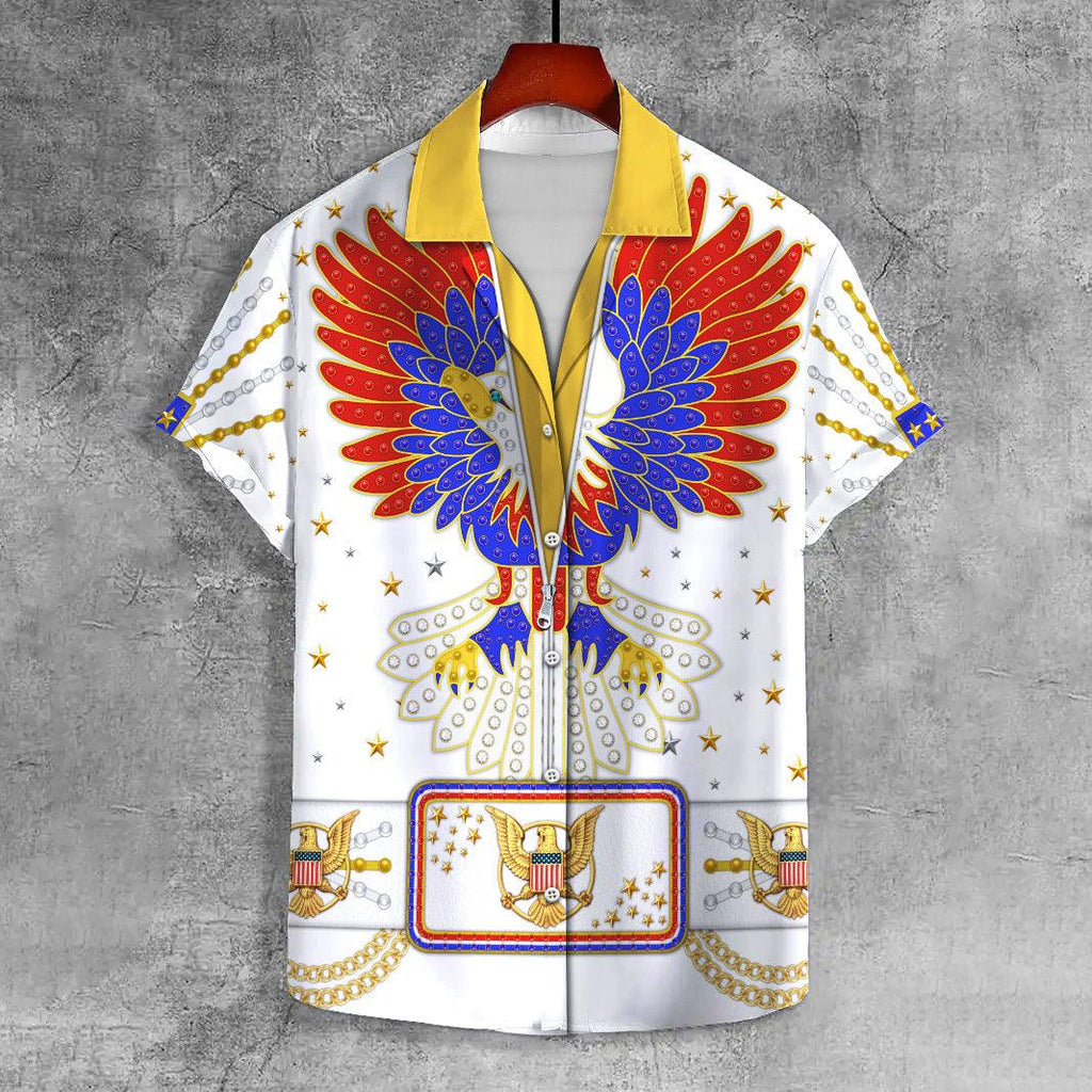 Gearhomie Elvis New Generation Eagle UNISEX CASUAL HAWAIIAN SHIRT - Gearhomie.com