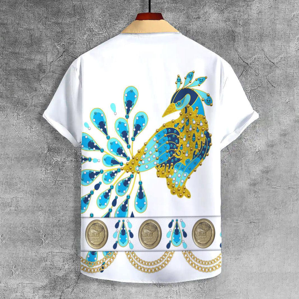 Gearhomie Elvis Peacock UNISEX CASUAL HAWAIIAN SHIRT - Gearhomie.com