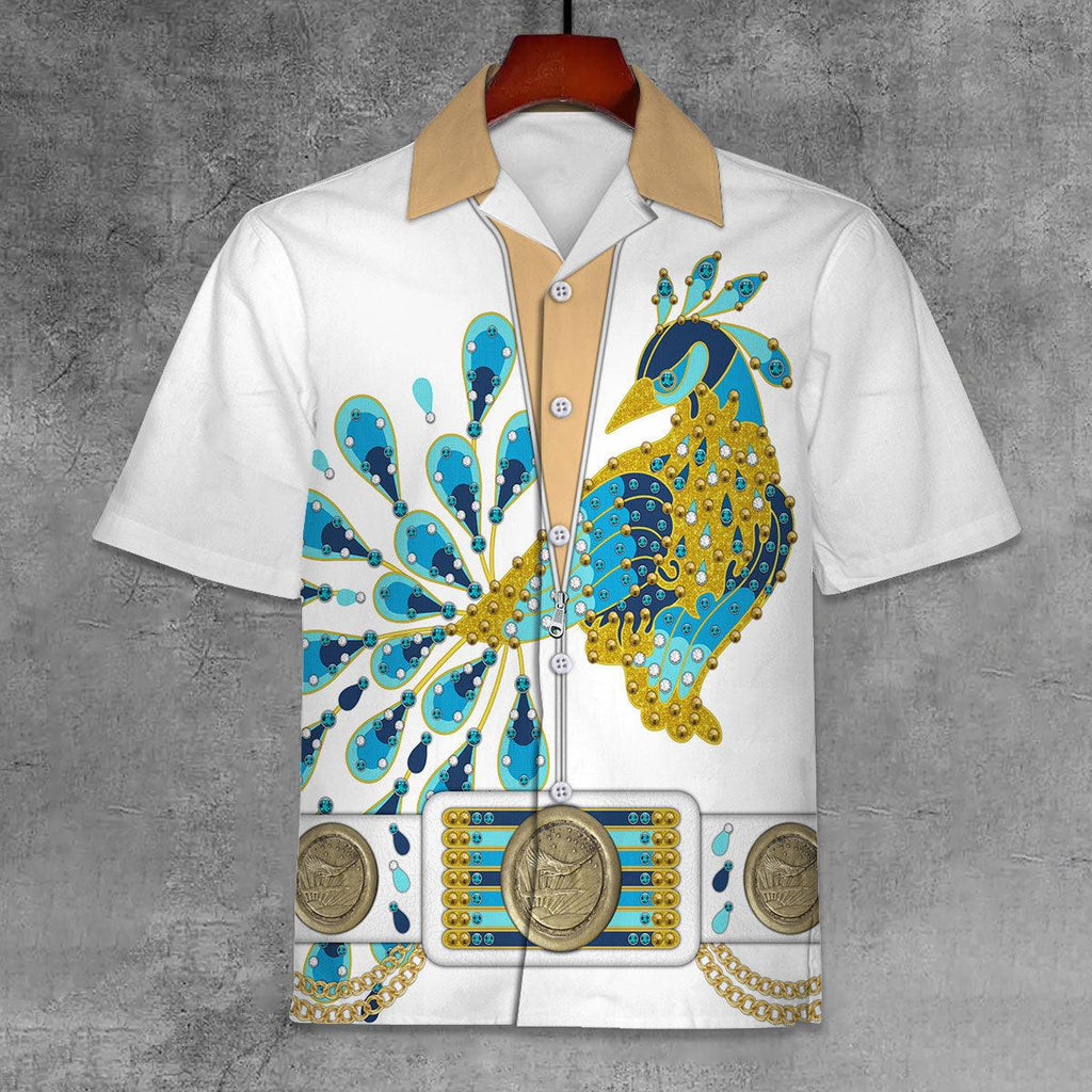 CustomsPig Elvis Peacock Unisex Hawaii Shirt - CustomsPig.com