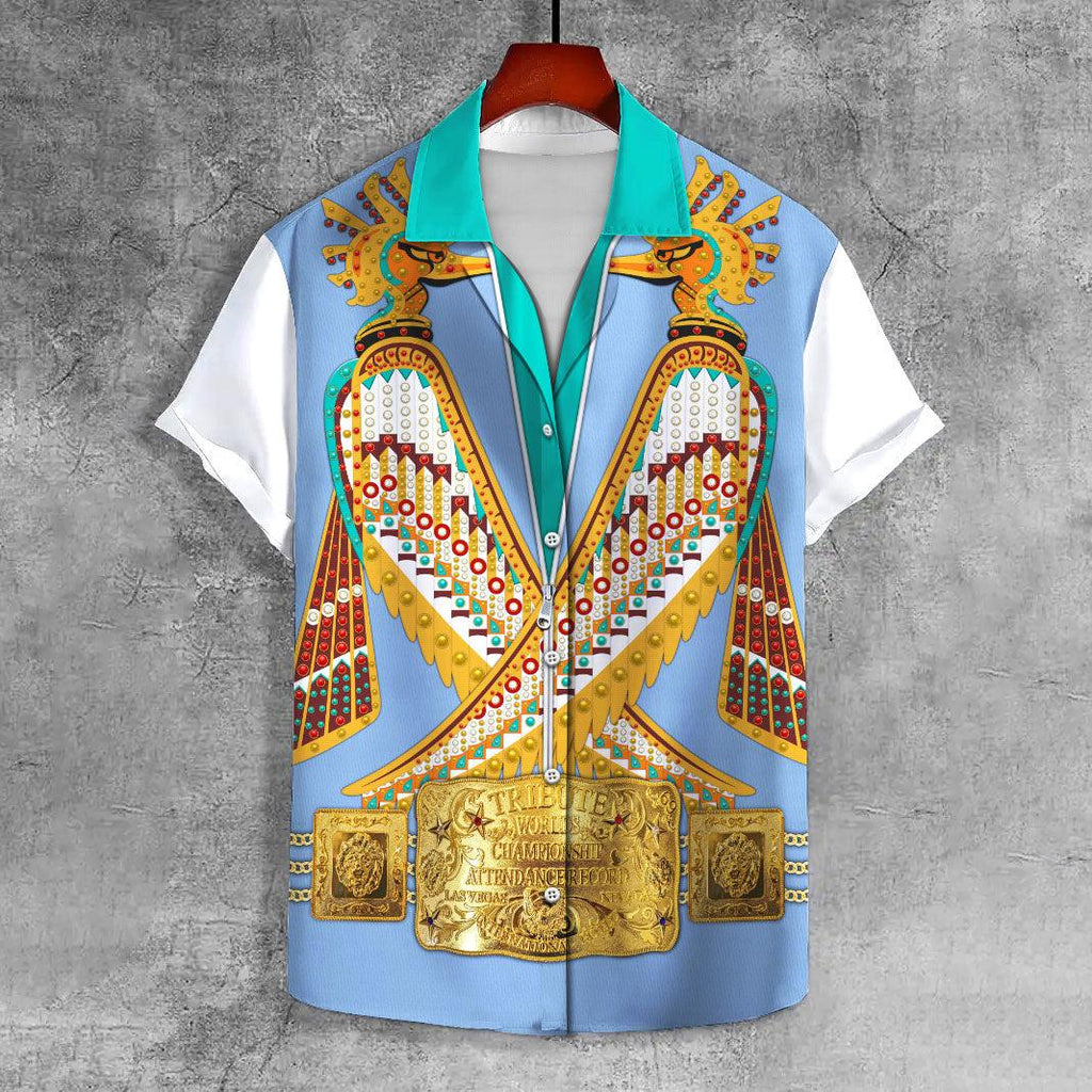 Gearhomie Elvis Prehistoric Bird UNISEX CASUAL HAWAIIAN SHIRT - Gearhomie.com