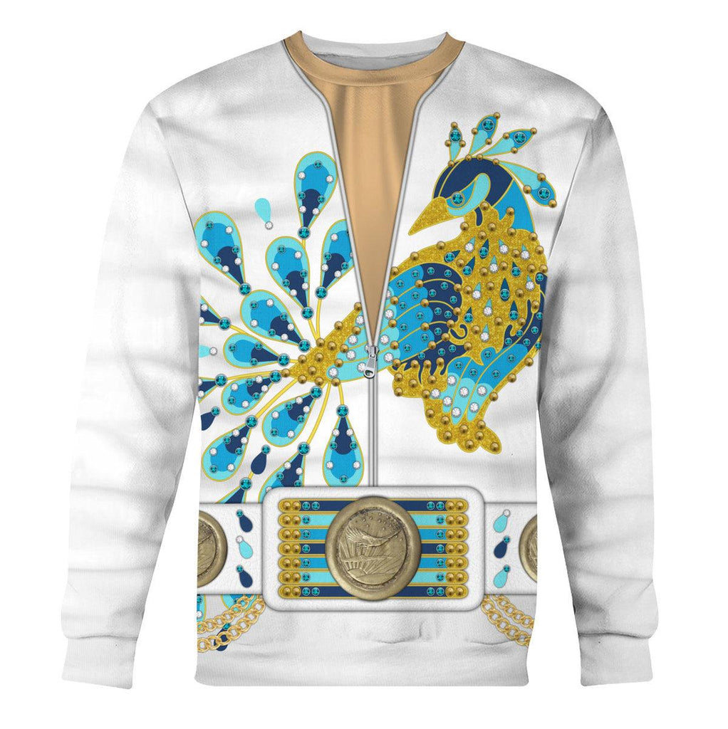 CustomsPig Elvis Presley Peacock Outfit Costume Hoodie Sweatshirt T-Shirt Sweatpants - DucG