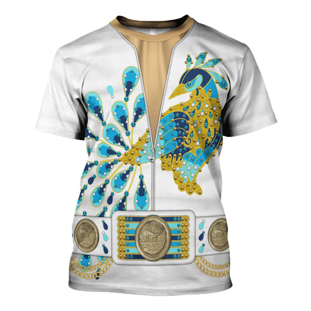 CustomsPig Elvis Presley Peacock Outfit Costume Hoodie Sweatshirt T-Shirt Sweatpants - DucG