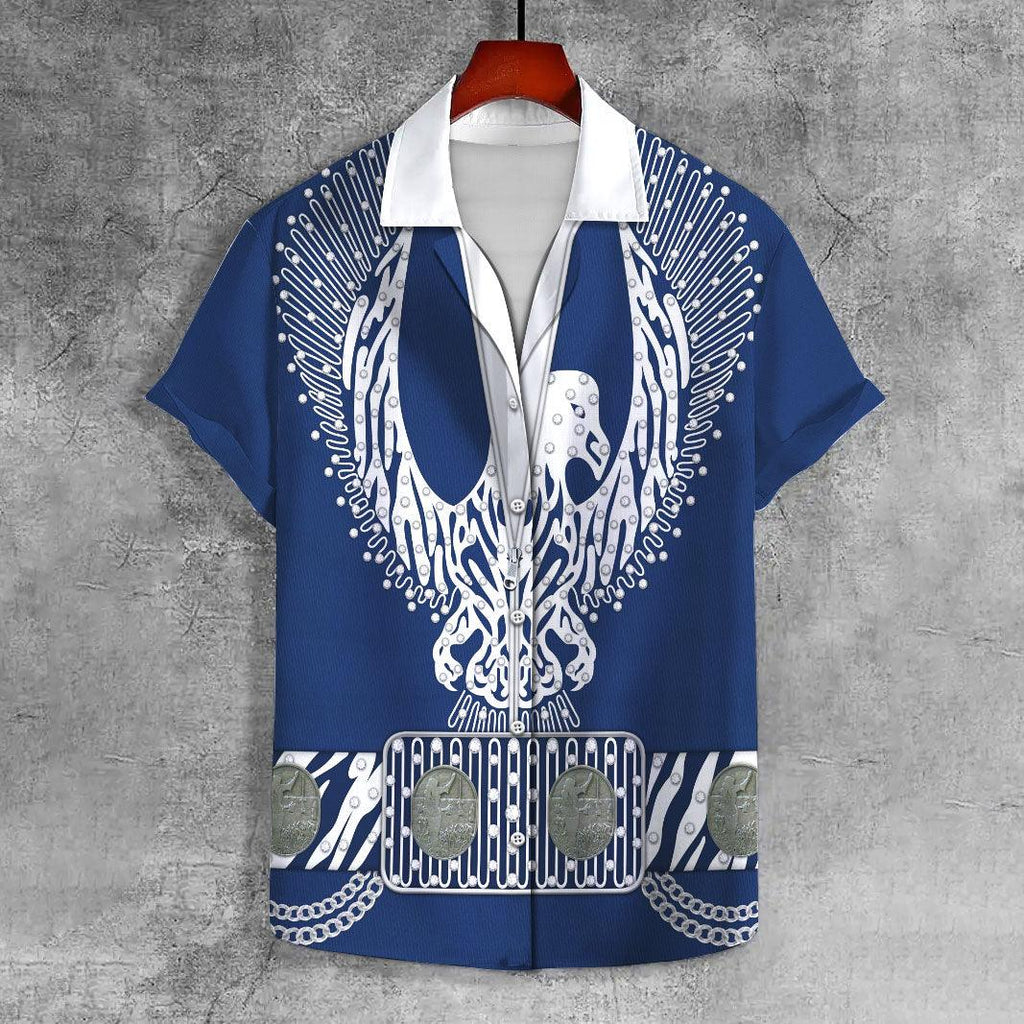 Gearhomie Elvis Silver Phoenix UNISEX CASUAL HAWAIIAN SHIRT - Gearhomie.com