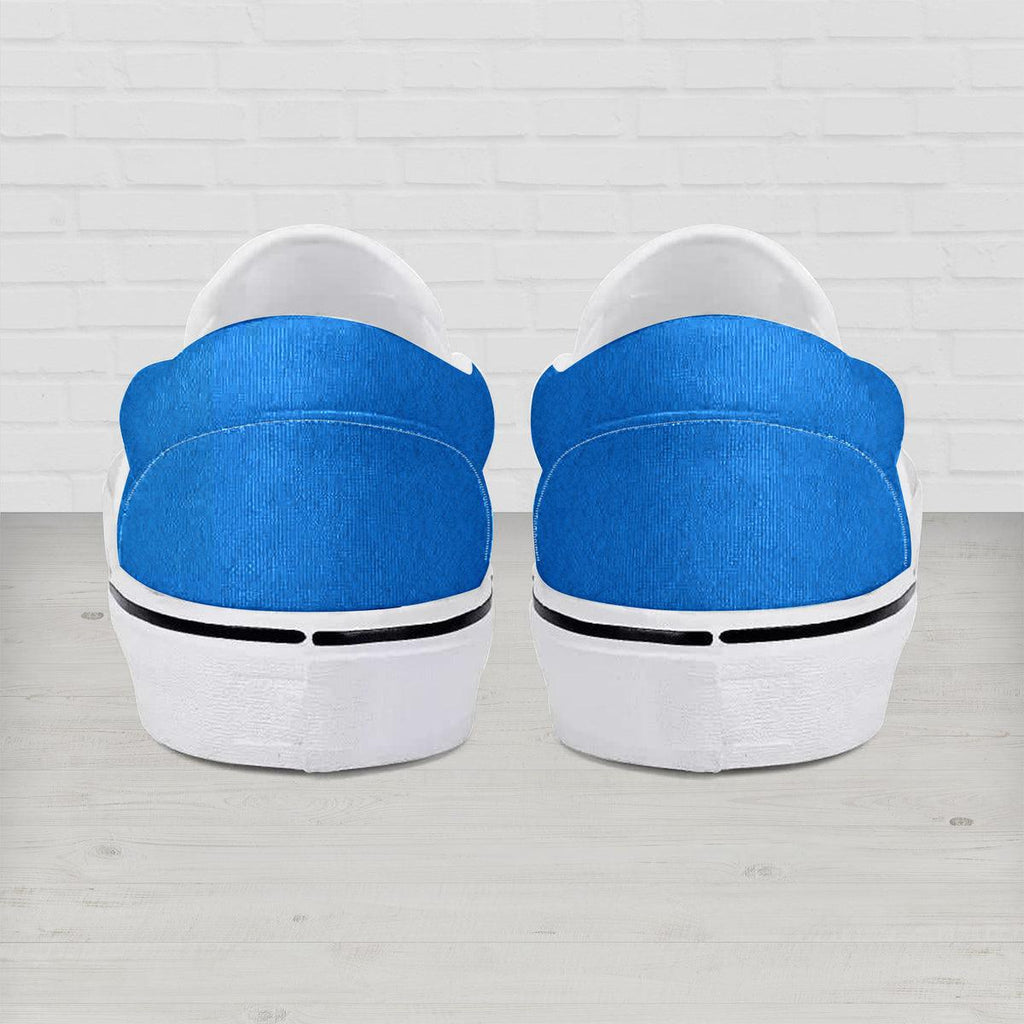 Gearhomie Elvis Slip On Shoes Blue Suede - Gearhomie.com