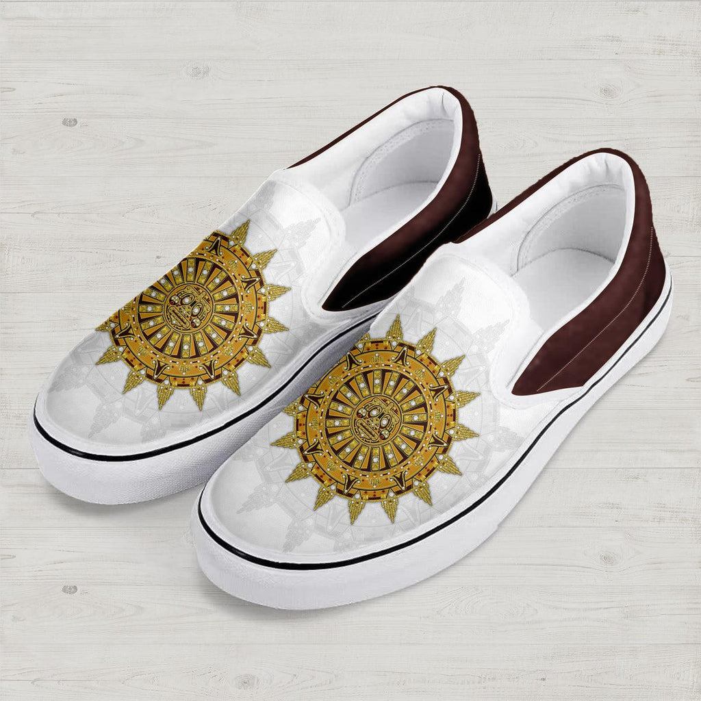 CustomsPig Elvis Sun Dial Slip On Shoes - CustomsPig.com