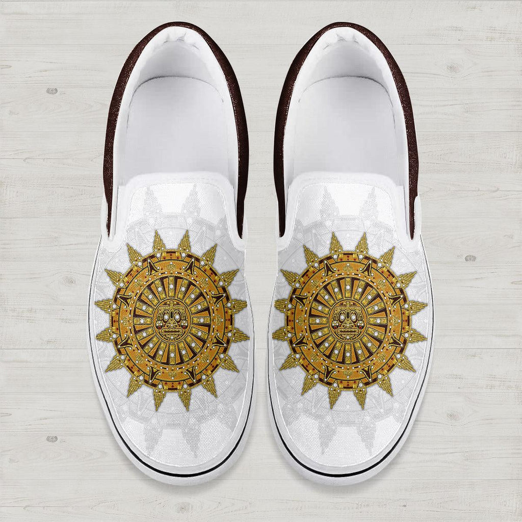 CustomsPig Elvis Sun Dial Slip On Shoes - CustomsPig.com