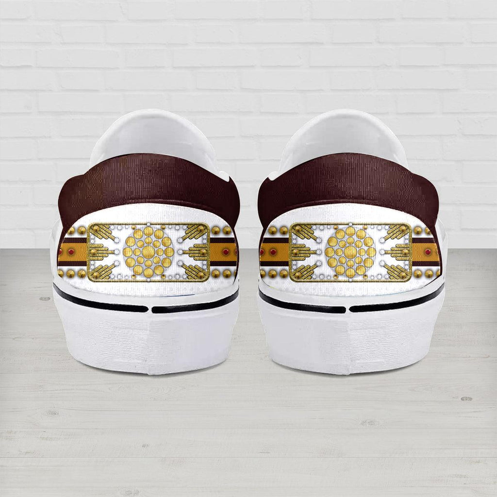 CustomsPig Elvis Sun Dial Slip On Shoes - CustomsPig.com