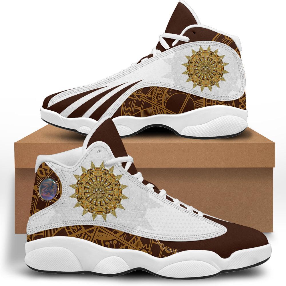 Gearhomie Elvis Sun Dial Unisex AJ13 Shoes White - Gearhomie.com