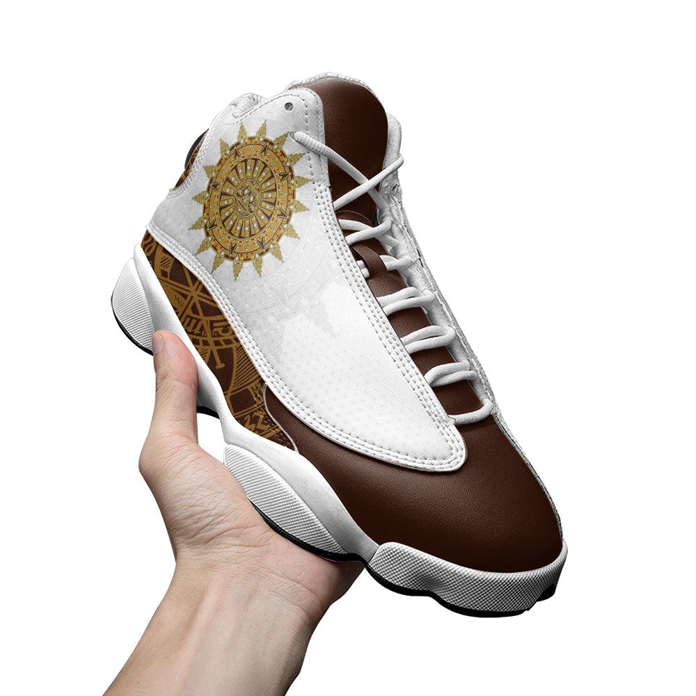 Gearhomie Elvis Sun Dial Unisex AJ13 Shoes White - Gearhomie.com