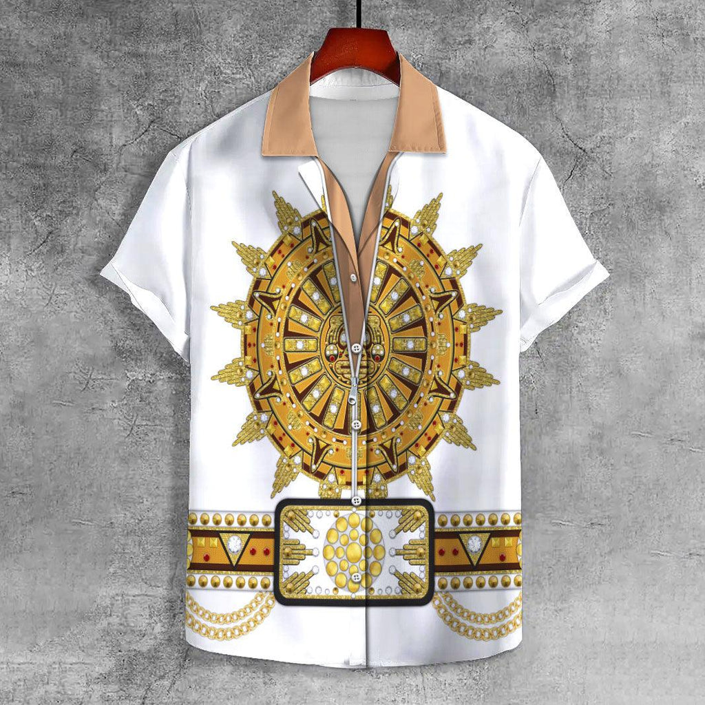 CustomsPig Elvis Sun Dial UNISEX CASUAL HAWAIIAN SHIRT - CustomsPig.com