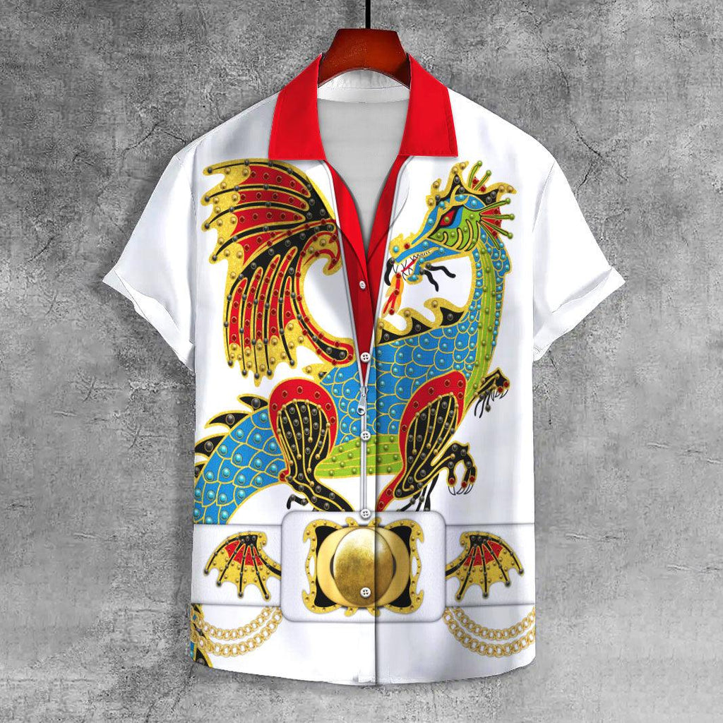 Gearhomie Elvis The Dragon UNISEX CASUAL HAWAIIAN SHIRT - Gearhomie.com