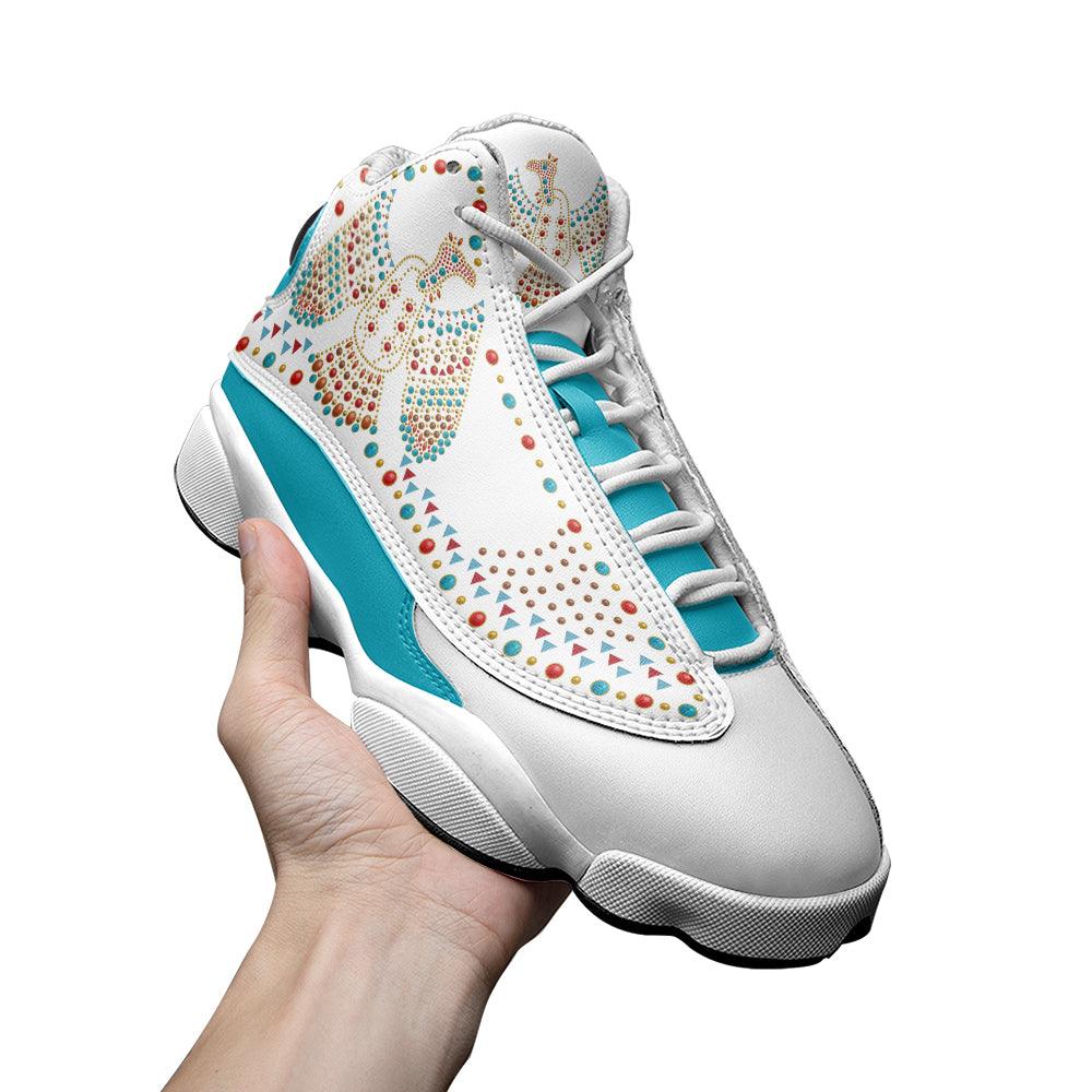 Gearhomie Elvis Thunderbird Unisex AJ13 Shoes White - Gearhomie.com