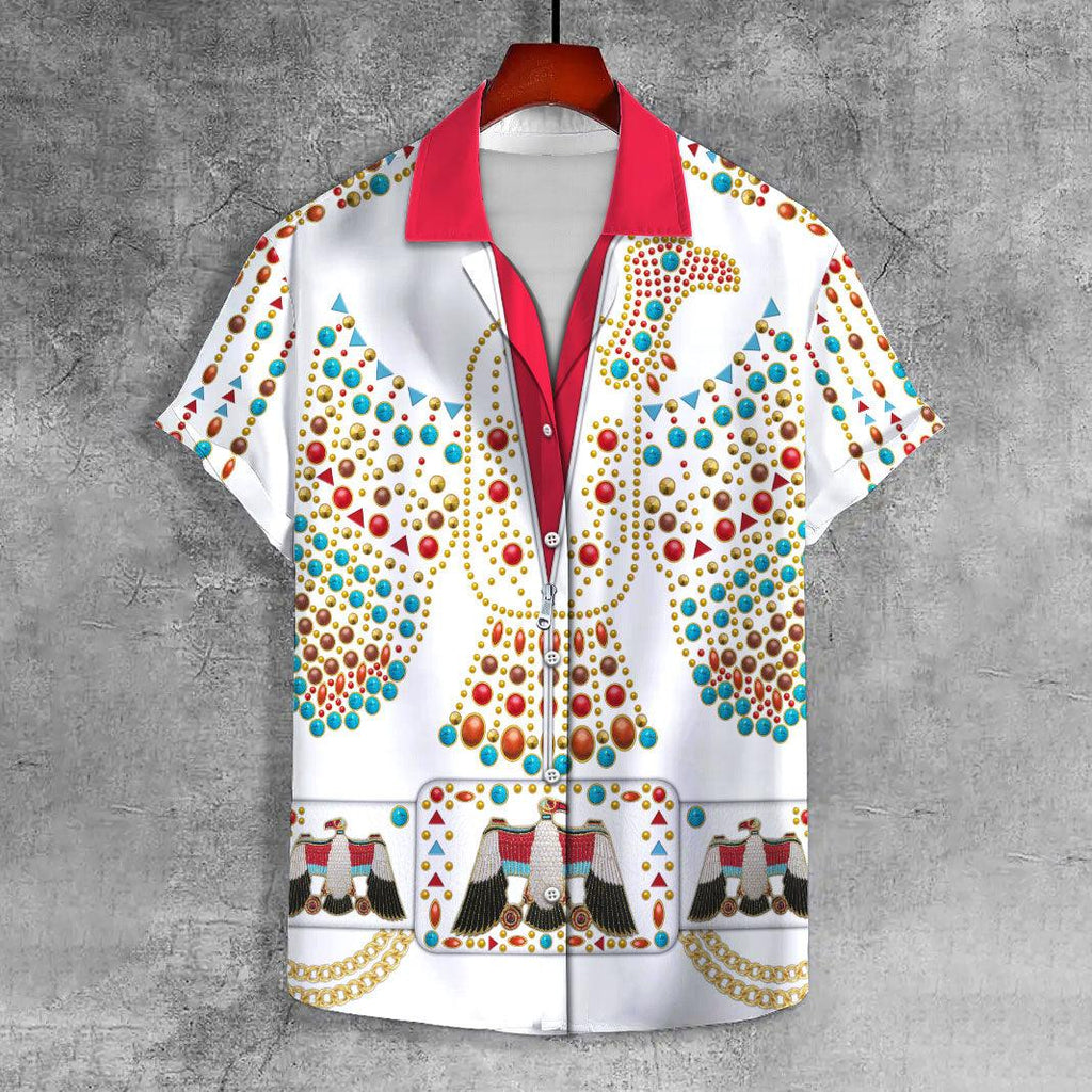 CustomsPig Elvis Thunderbird UNISEX CASUAL HAWAIIAN SHIRT - CustomsPig.com