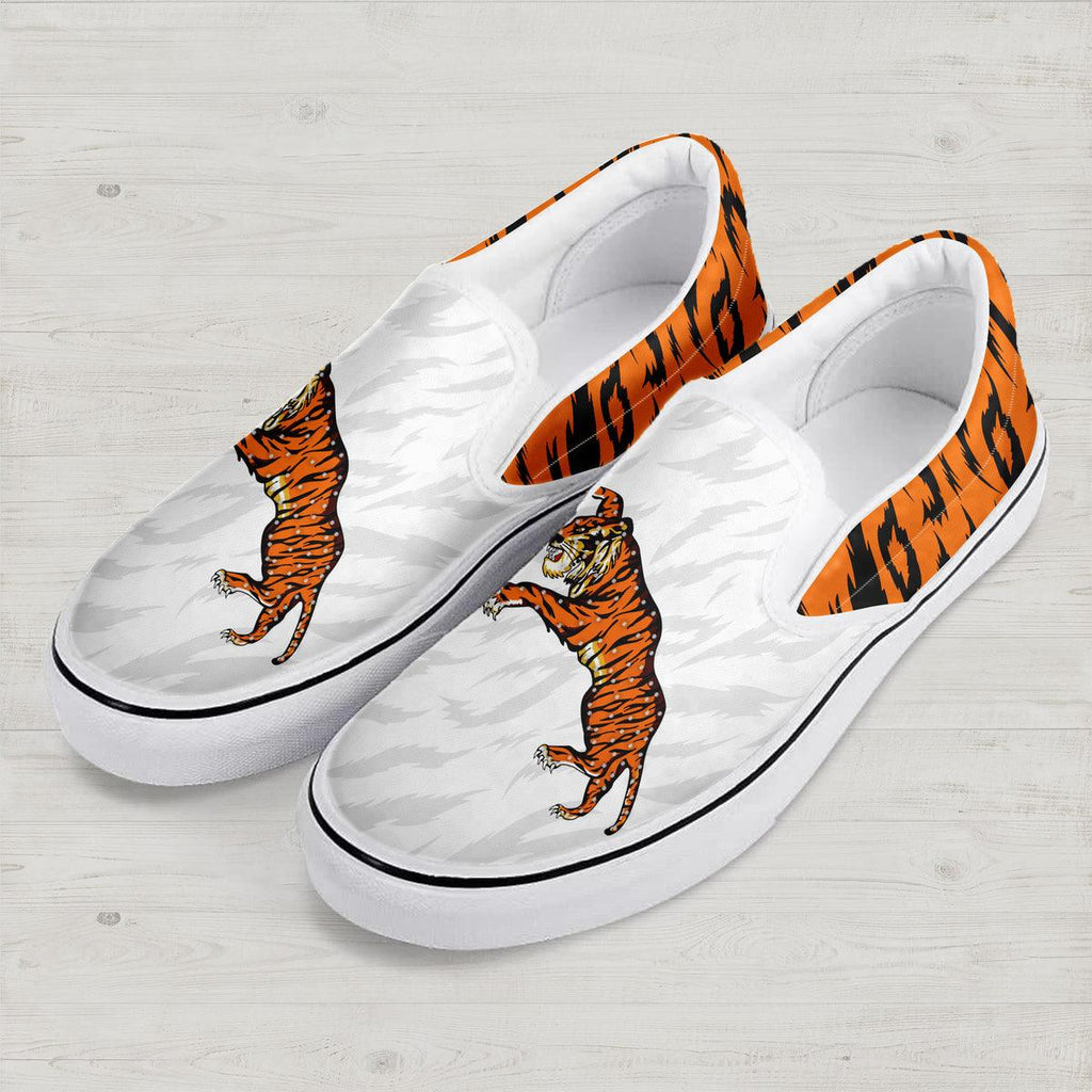 CustomsPig Elvis Tiger Slip On Shoes - CustomsPig.com