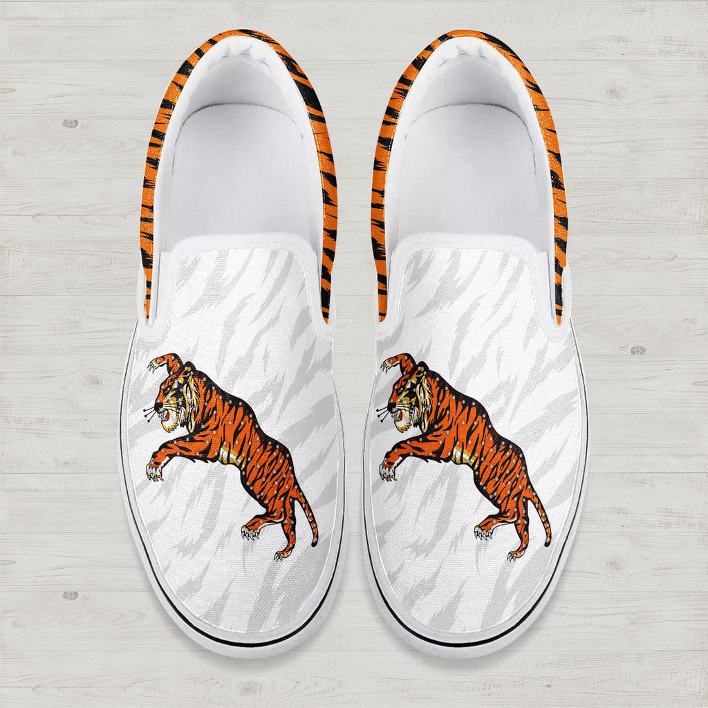 CustomsPig Elvis Tiger Slip On Shoes - CustomsPig.com