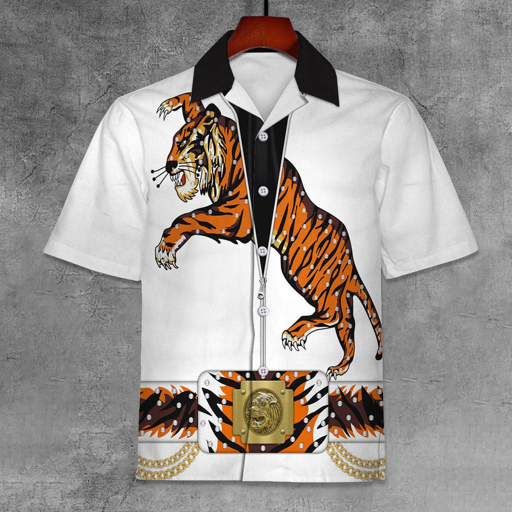 CustomsPig Elvis Tiger Unisex Hawaii Shirt - CustomsPig.com