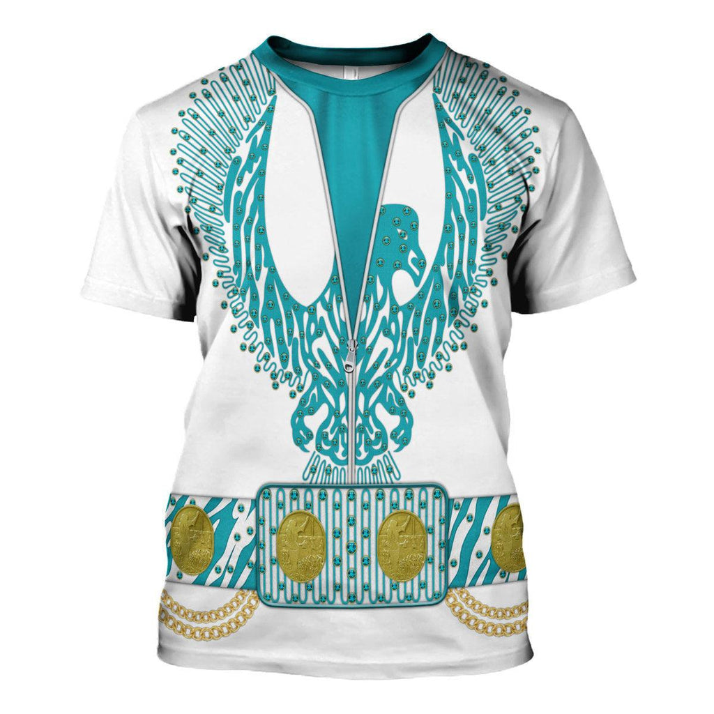 CustomsPig Elvis Turquoise Phoenix Costume Hoodie Sweatshirt T-Shirt Sweatpants - CustomsPig.com