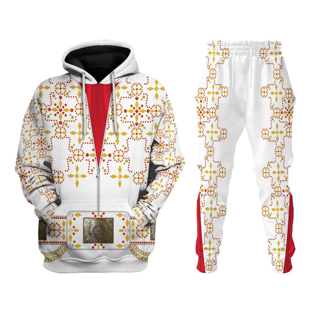 CustomsPig Elvis White Conquistador Costume Hoodie Sweatshirt T-Shirt Sweatpants - CustomsPig.com