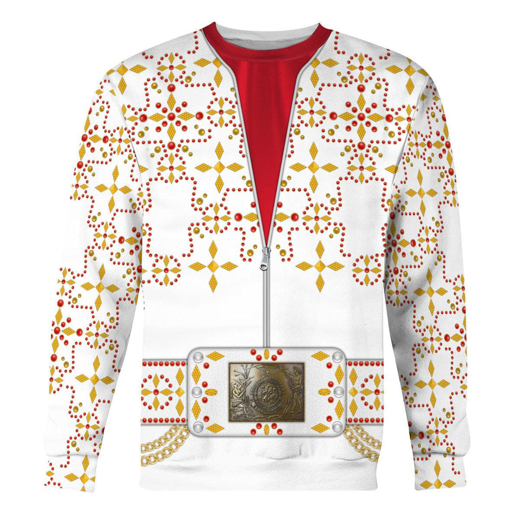 CustomsPig Elvis White Conquistador Costume Hoodie Sweatshirt T-Shirt Sweatpants - CustomsPig.com