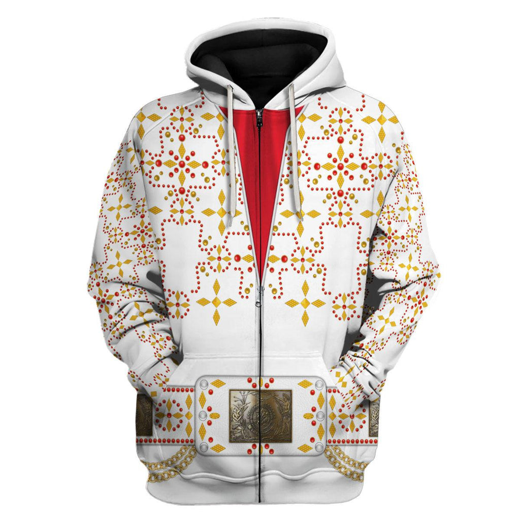 CustomsPig Elvis White Conquistador Costume Hoodie Sweatshirt T-Shirt Sweatpants - CustomsPig.com