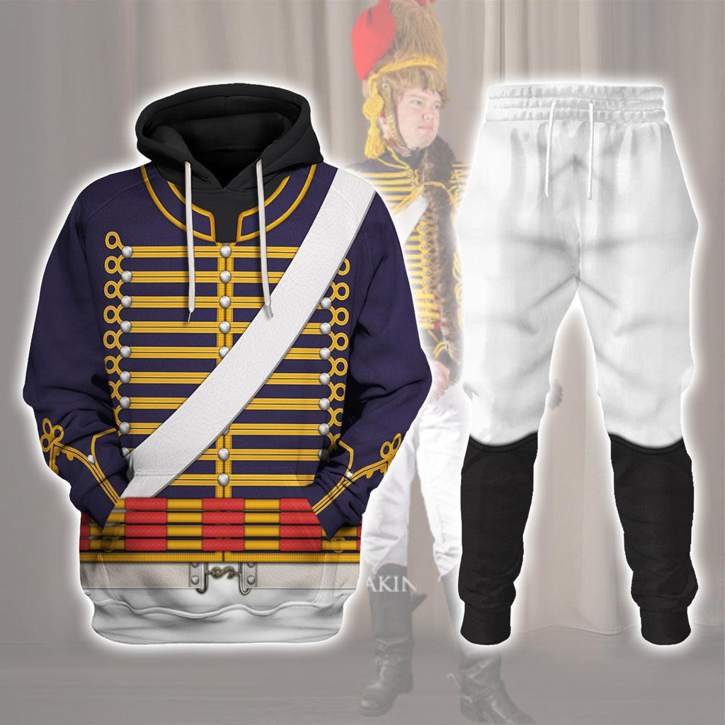 CustomsPig English Hussar-Full Dress (1806-1815) Uniform All Over Print Hoodie Sweatshirt T-Shirt Tracksuit - CustomsPig.com