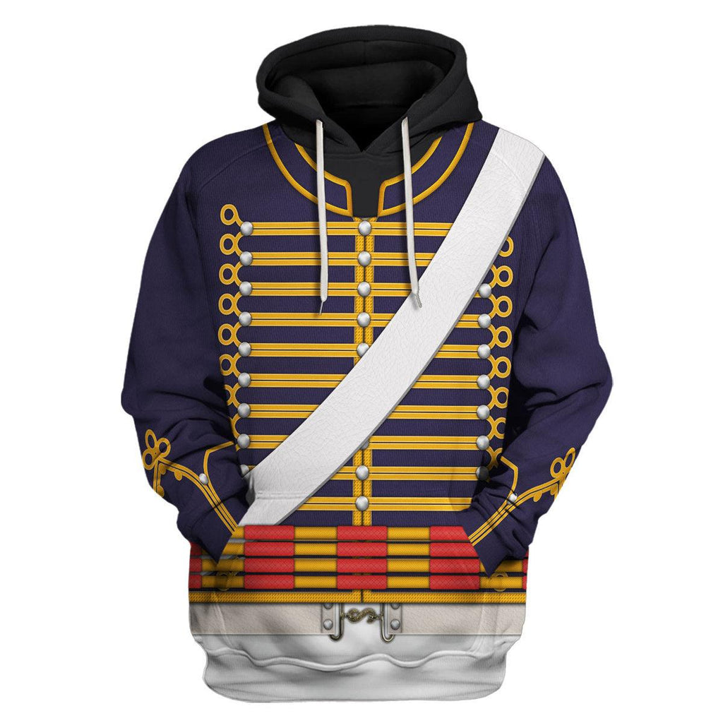 CustomsPig English Hussar-Full Dress (1806-1815) Uniform All Over Print Hoodie Sweatshirt T-Shirt Tracksuit - CustomsPig.com