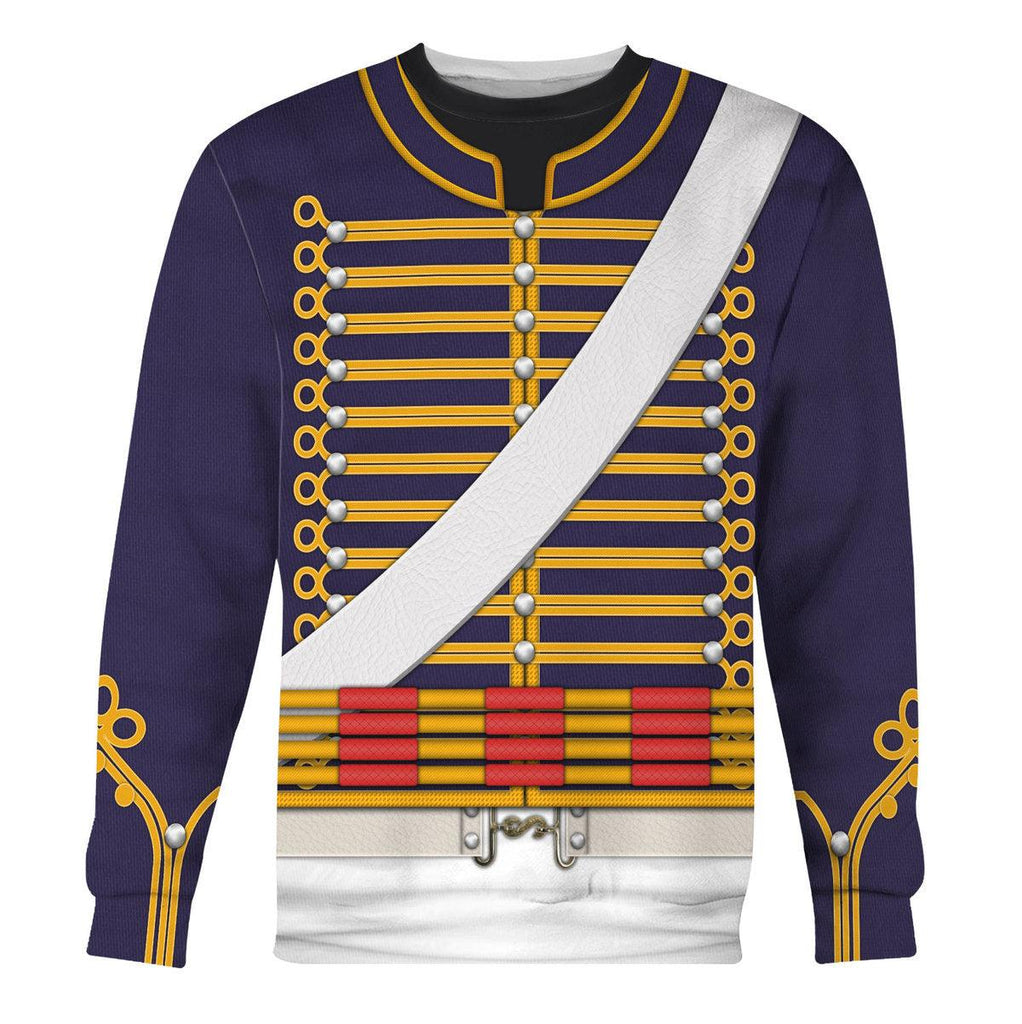 CustomsPig English Hussar-Full Dress (1806-1815) Uniform All Over Print Hoodie Sweatshirt T-Shirt Tracksuit - CustomsPig.com