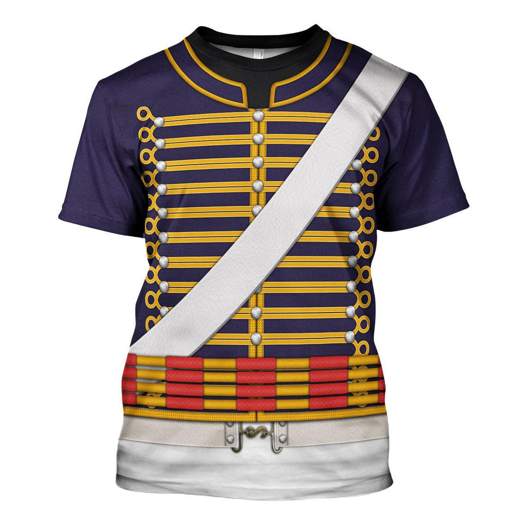 CustomsPig English Hussar-Full Dress (1806-1815) Uniform All Over Print Hoodie Sweatshirt T-Shirt Tracksuit - CustomsPig.com