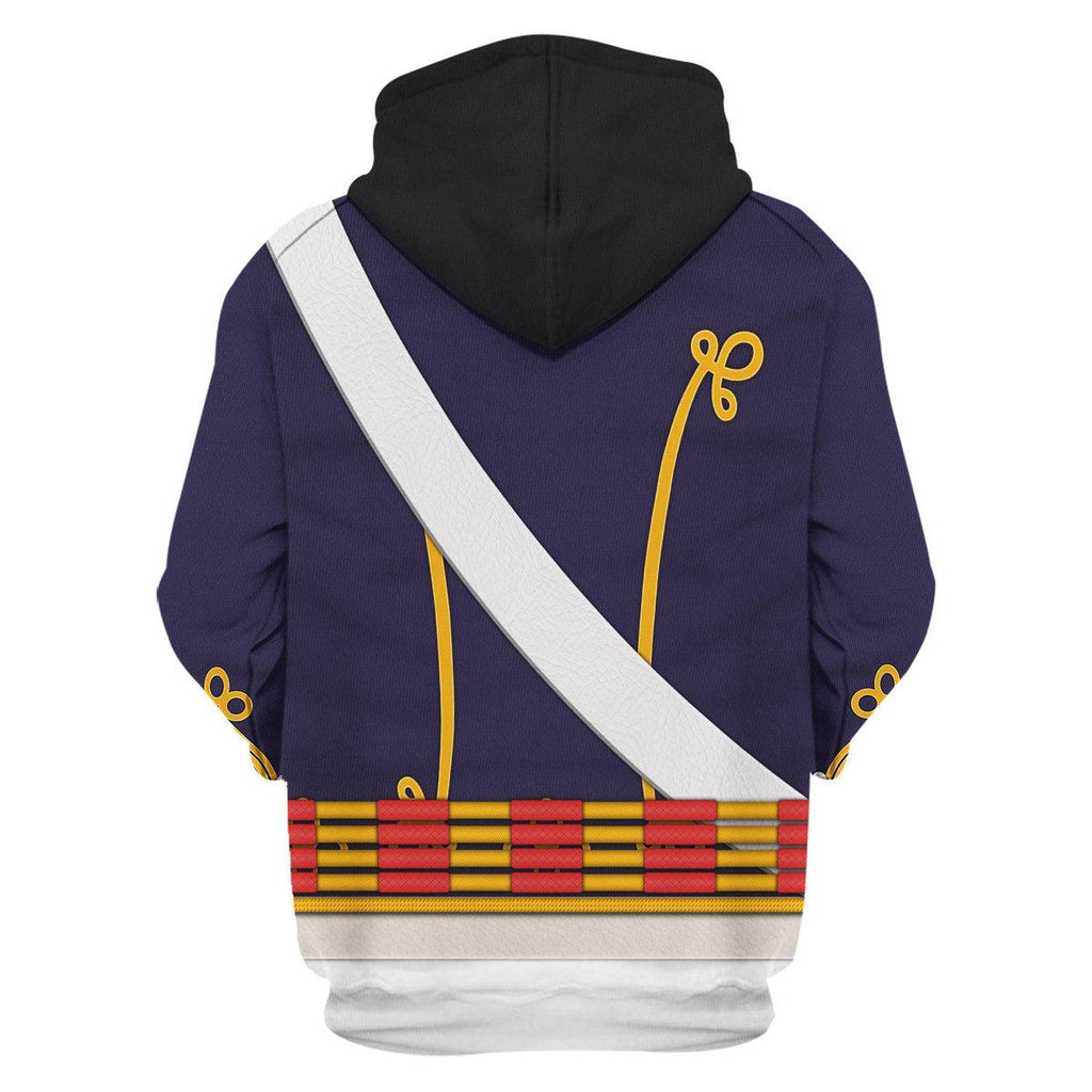 CustomsPig English Hussar-Full Dress (1806-1815) Uniform All Over Print Hoodie Sweatshirt T-Shirt Tracksuit - CustomsPig.com