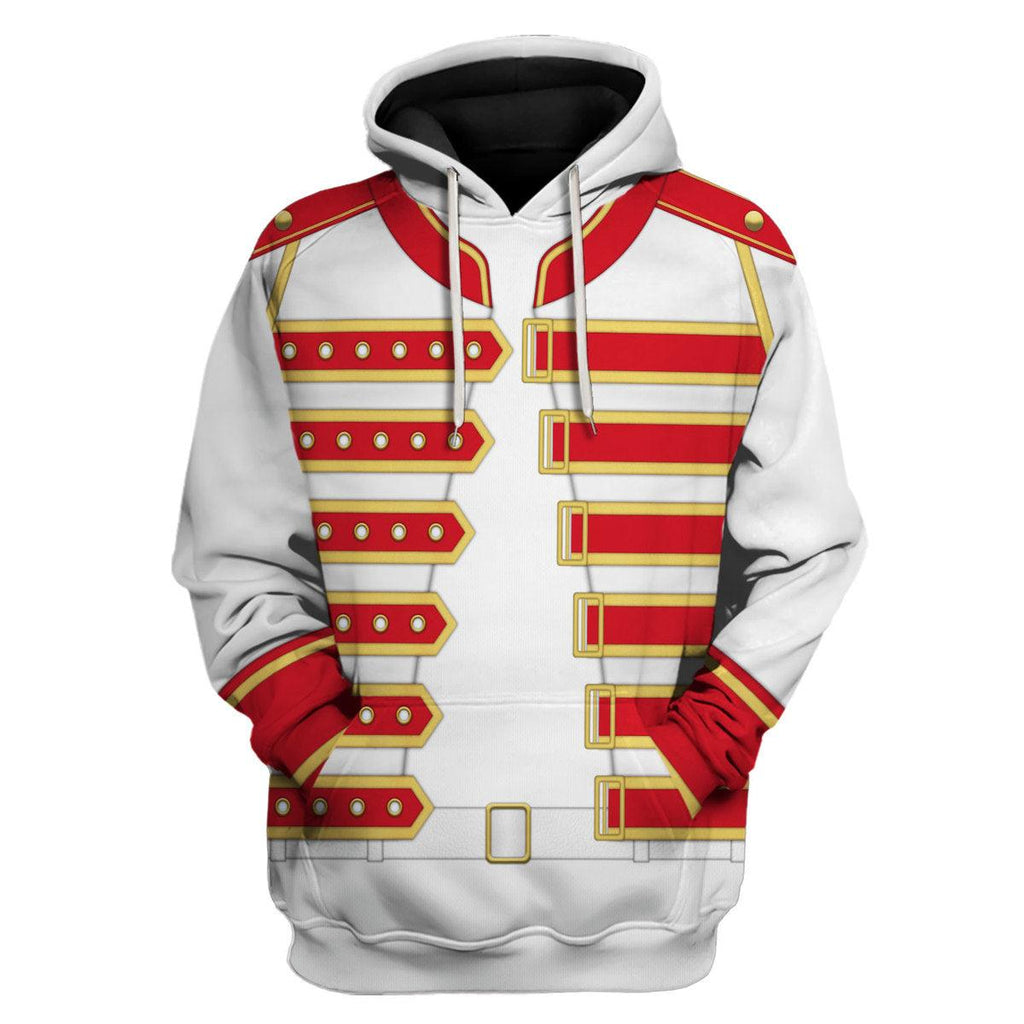 CustomsPig Freddie Mercury Costume Wembley Red Hoodie Sweatshirt T-Shirt Tracksuit - CustomsPig.com