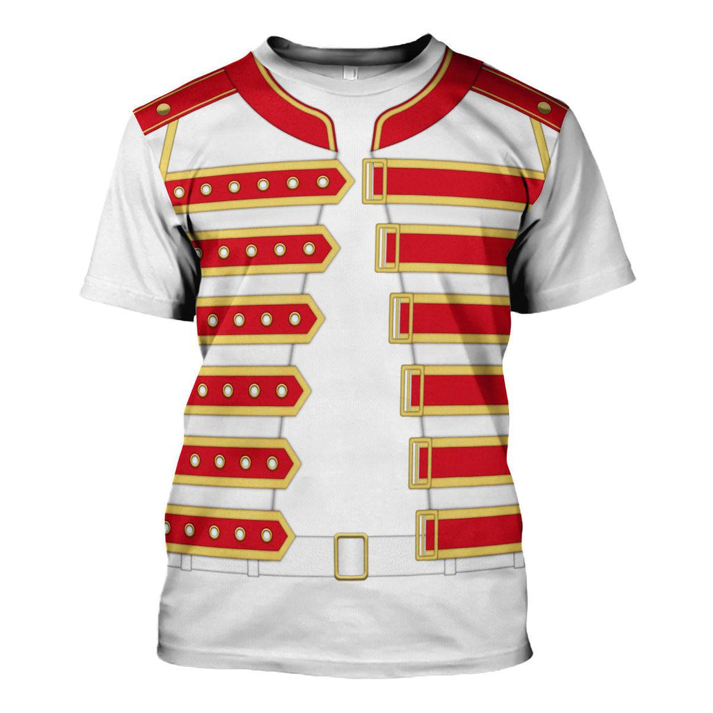 CustomsPig Freddie Mercury Costume Wembley Red Hoodie Sweatshirt T-Shirt Tracksuit - CustomsPig.com