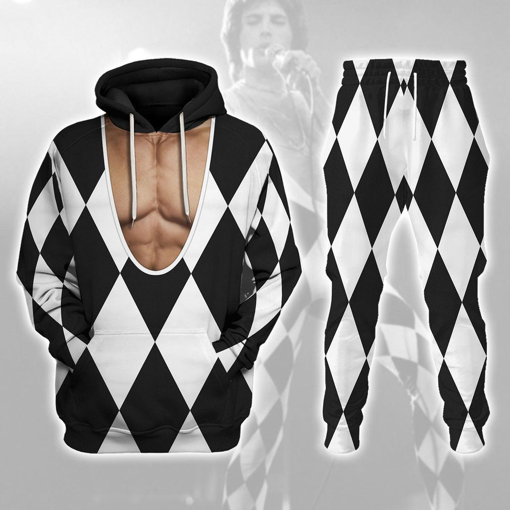 CustomsPig Freddie Mercury ver 1 Costume Hoodie Sweatshirt T-Shirt Tracksuit - CustomsPig.com