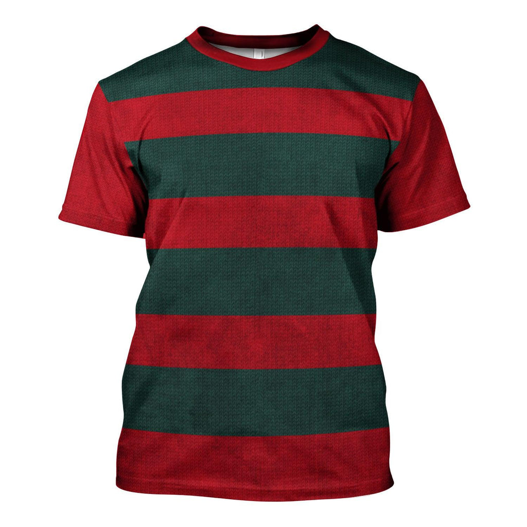 CustomsPig Freddy Krueger Costume Hoodie Sweatshirt T-Shirt Tracksuit - CustomsPig.com