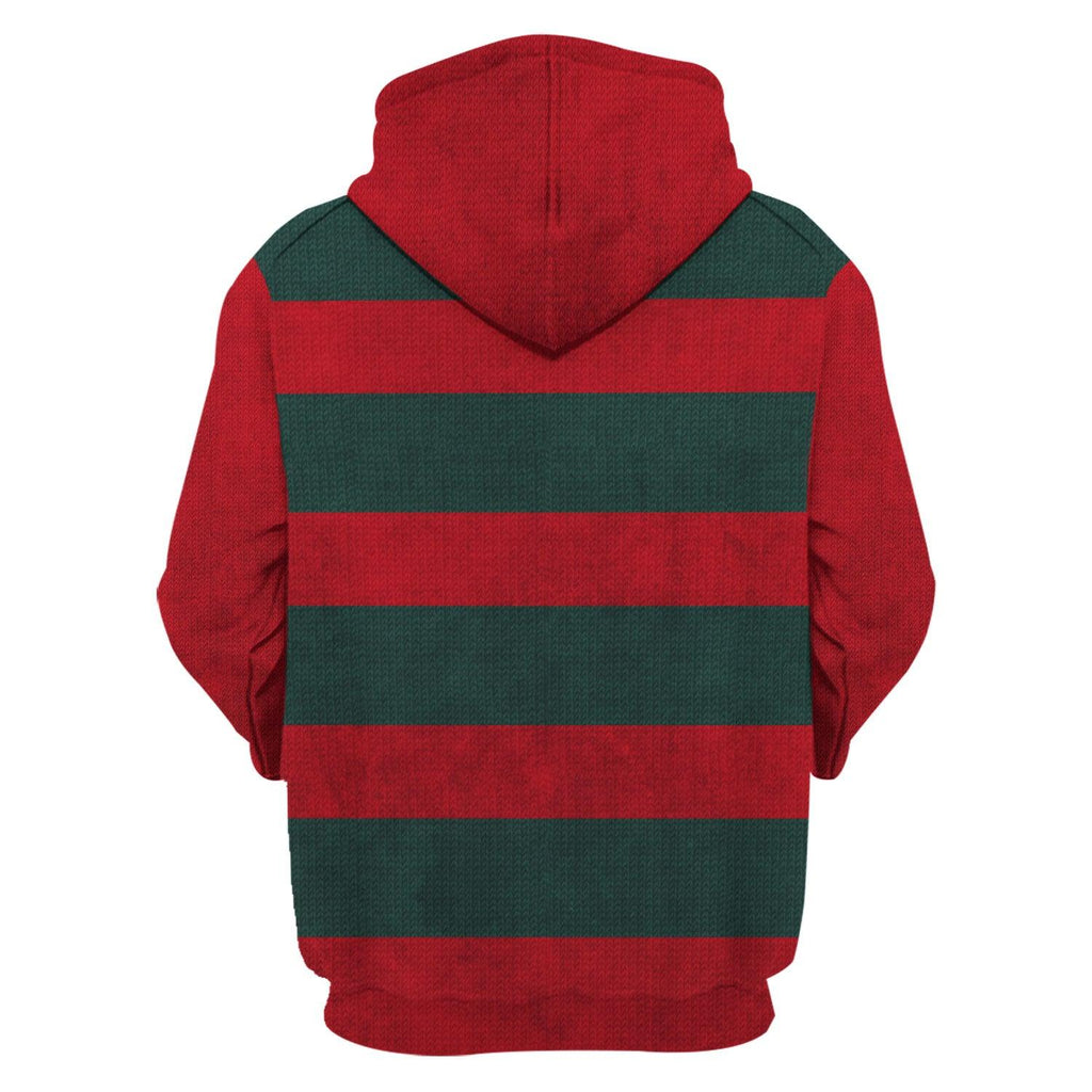 CustomsPig Freddy Krueger Costume Hoodie Sweatshirt T-Shirt Tracksuit - CustomsPig.com